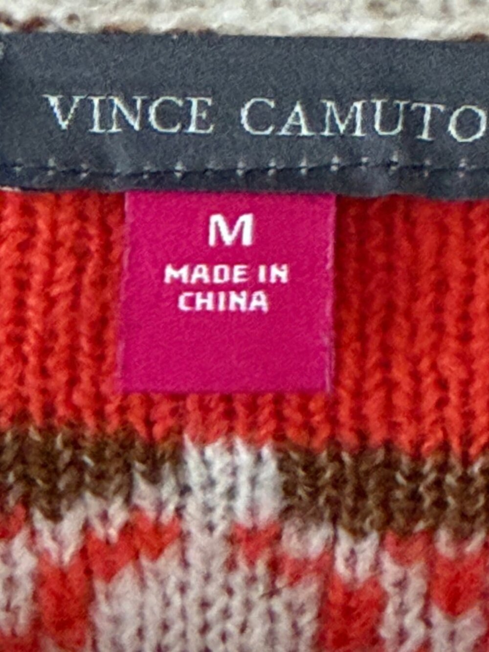 Vince Camuto Pumpkin Print Oatmeal Knit Sweater Women’s Medium Fall Autumn - Picture 5 of 6